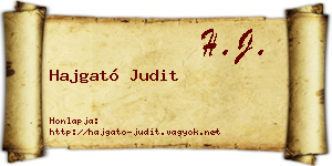 Hajgató Judit névjegykártya